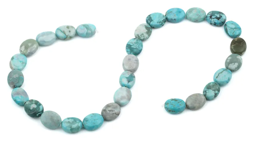 11x14MM Dyed Turquoise Jasper Oval Gemstone Beads