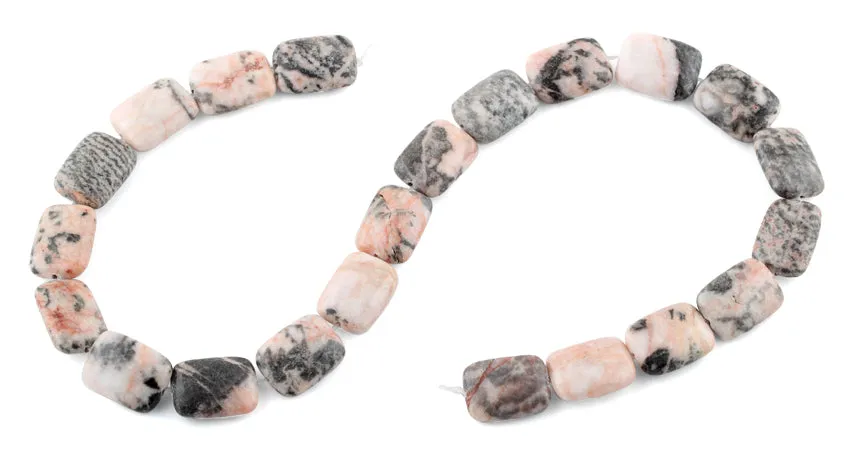 13x18MM Pink Zebra Jasper Rectangular Gemstone Beads