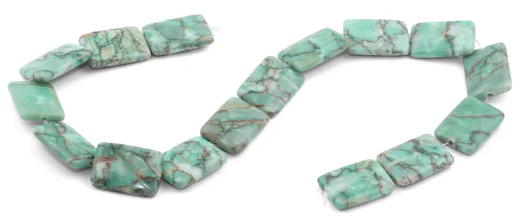 18x25mm Green Matrix Rectangular Beads