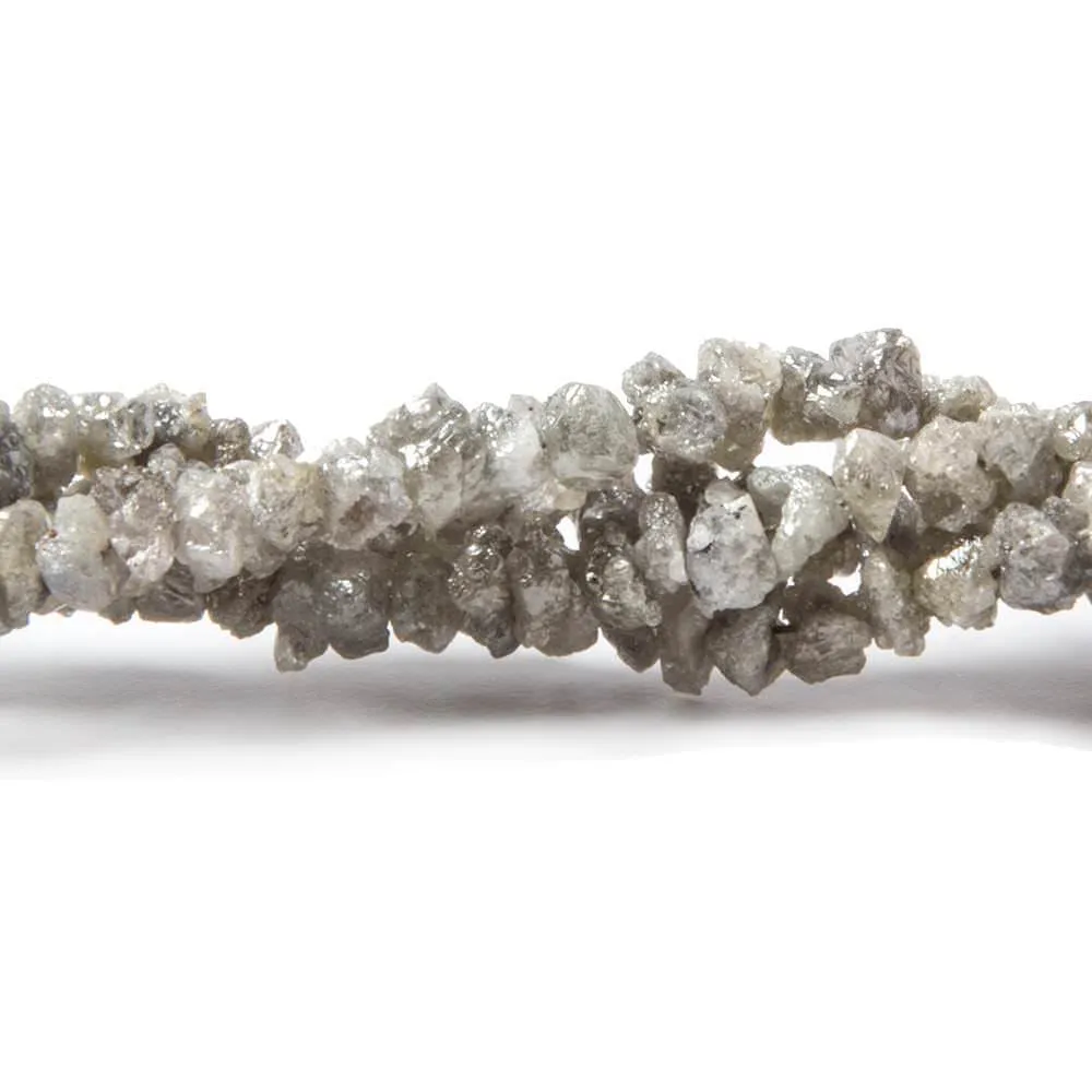 3-4mm Champagne Raw Diamond Unfaceted Nugget Beads