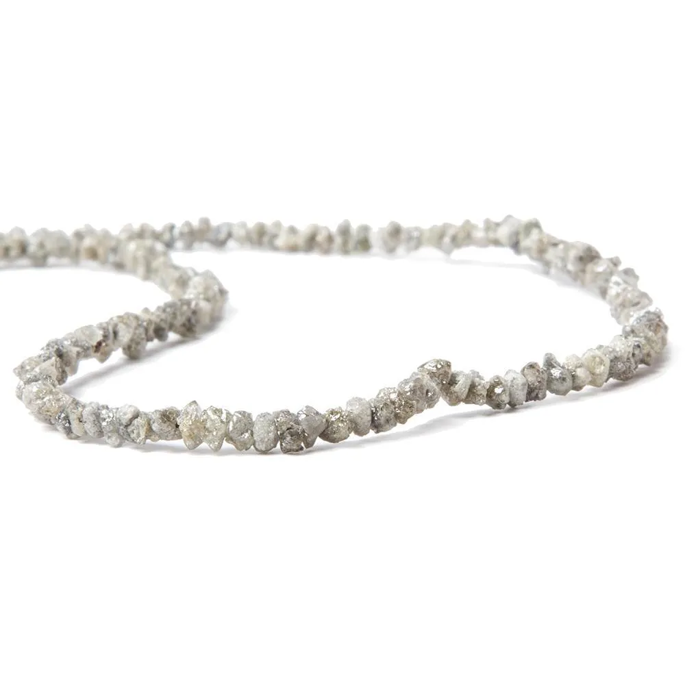 3-4mm Champagne Raw Diamond Unfaceted Nugget Beads