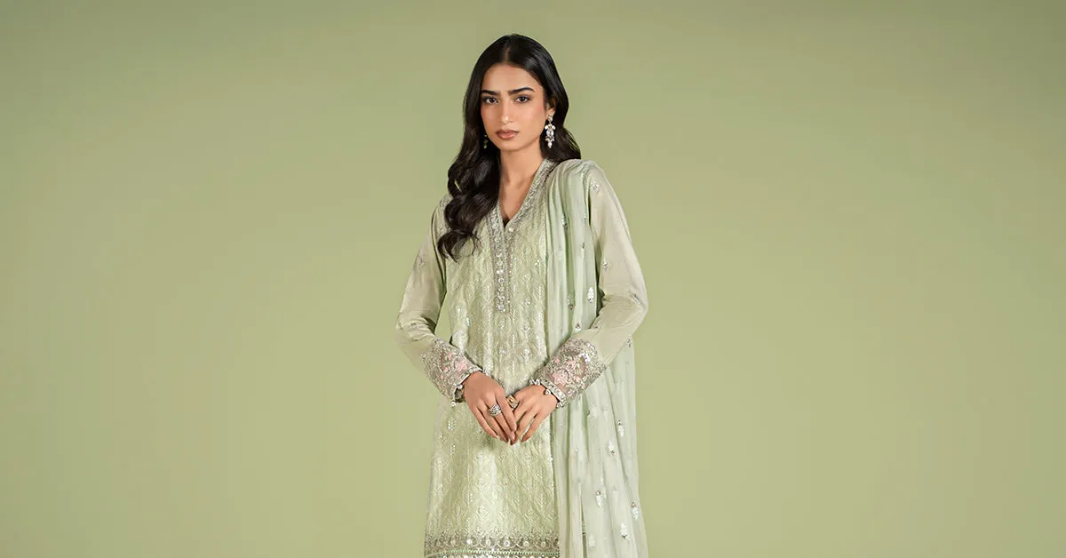 3 Piece Embroidered Lawn Suit | DW-EF24-11