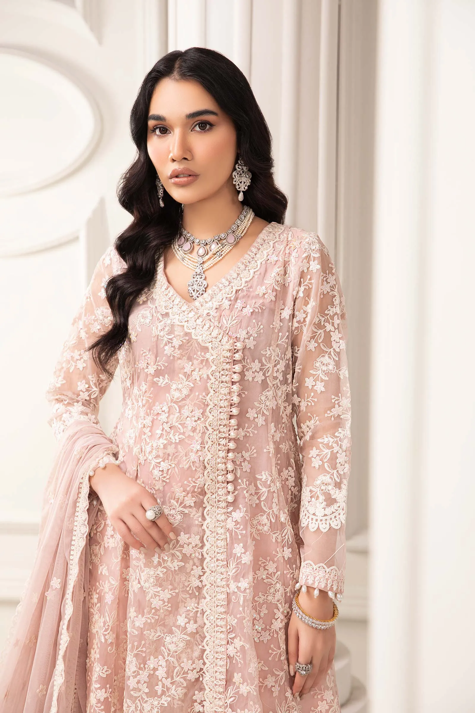 3 Piece Embroidered Organza Suit | SF-EF24-09