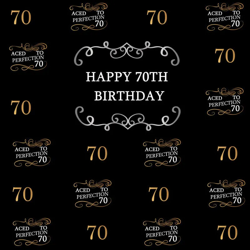 40-70th Birthday Theme Party Backdrop