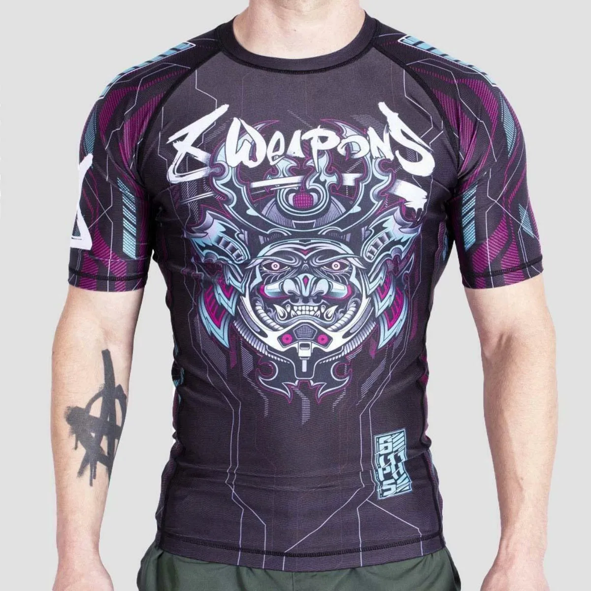 8 Weapons Samurai 2.0 Cyber Short Sleeve Rash Guard Black