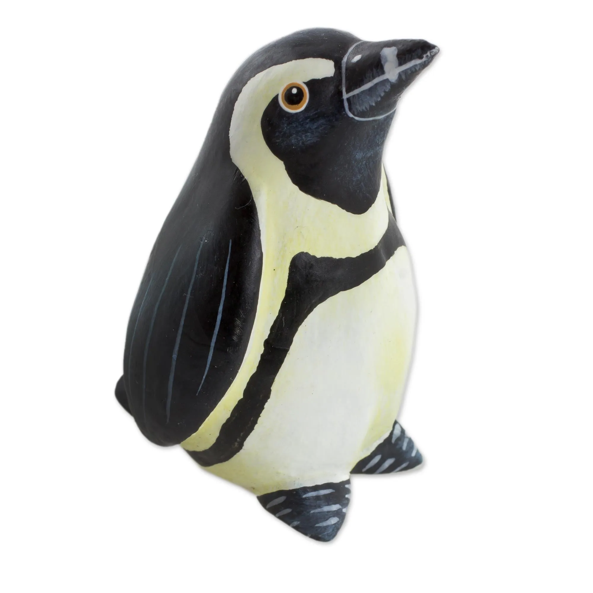 African Penguin Hand Sculpted and Painted Ceramic African Penguin Figurine