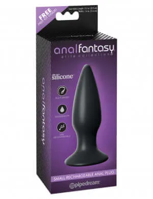 Anal Fantasy Elite Collection Small Rechargeable Anal Plug Black