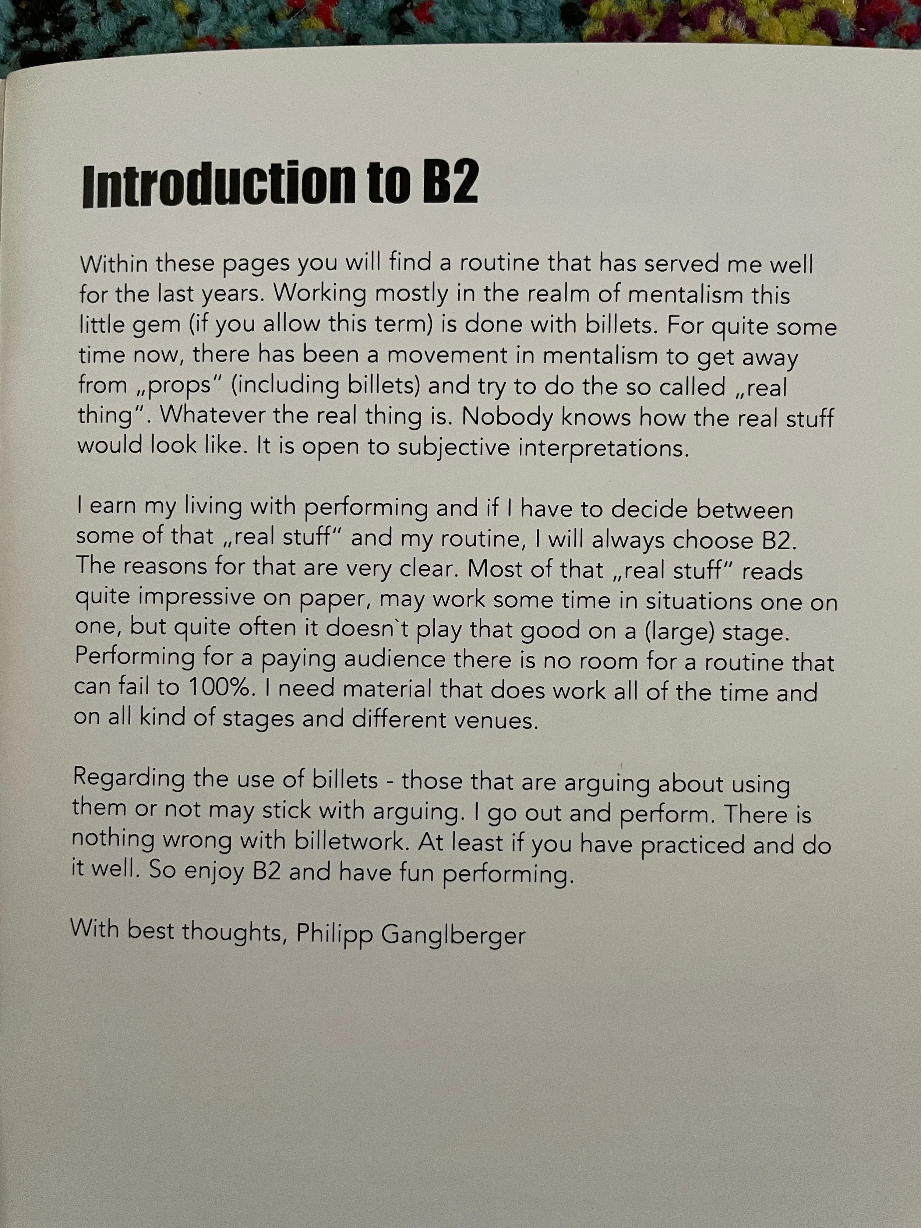 B2 For Those Who Dare (A Billet Routine) - Philipp Ganglberger