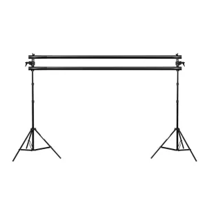 Backdrop Stand Dual Cross Bar With Adapter Kit For 2 Backgrounds