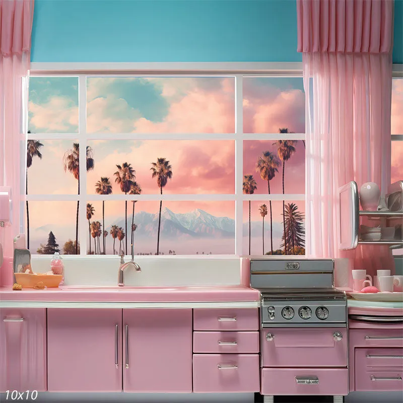 Barbie's Dream Kitchen Photography Backdrop