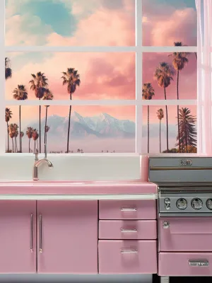 Barbie's Dream Kitchen Photography Backdrop