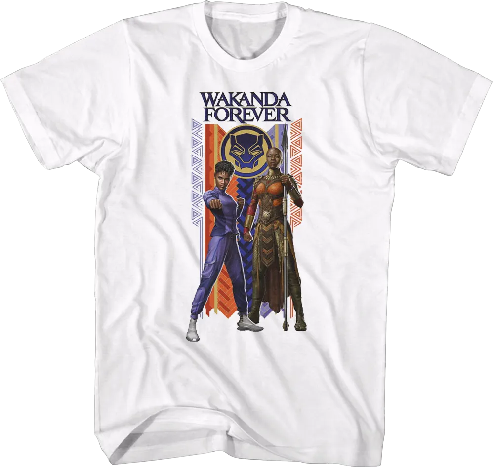 Black Panther Wakanda Forever Duo Marvel Comics T-Shirt