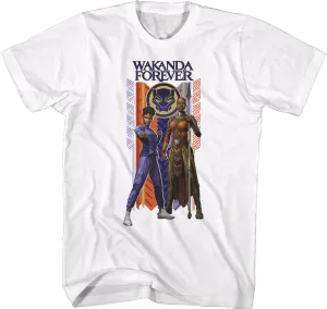 Black Panther Wakanda Forever Duo Marvel Comics T-Shirt