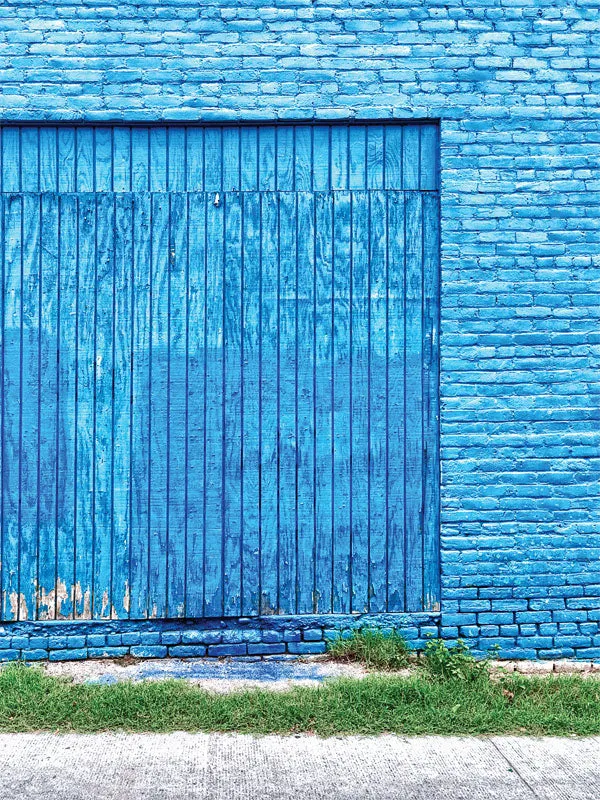 Blue Brick Wall Printed Photography Backdrop