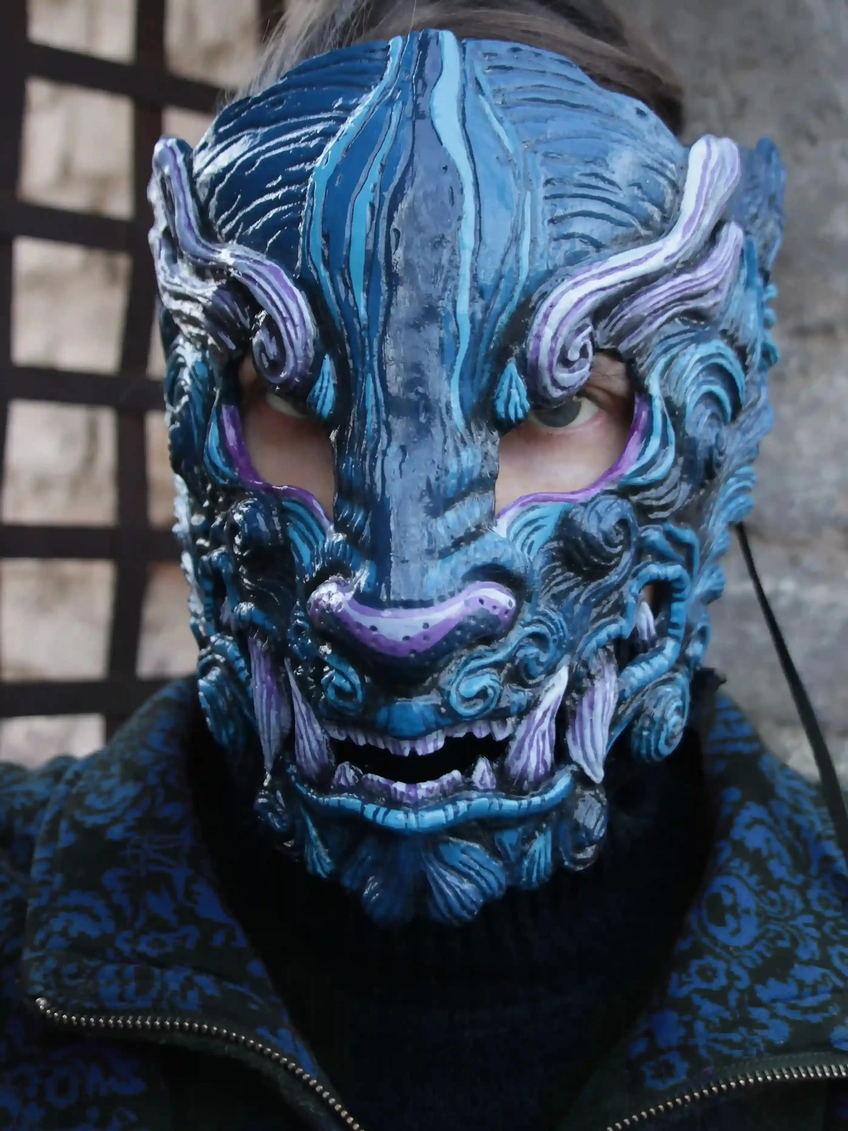 Blue Oni Resin Mask