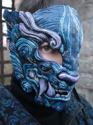 Blue Oni Resin Mask