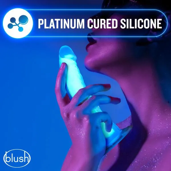 Blush Neo Elite GLOW in the Dark 7.5 Inch Silicone Dual Density Suction Cup Dildo