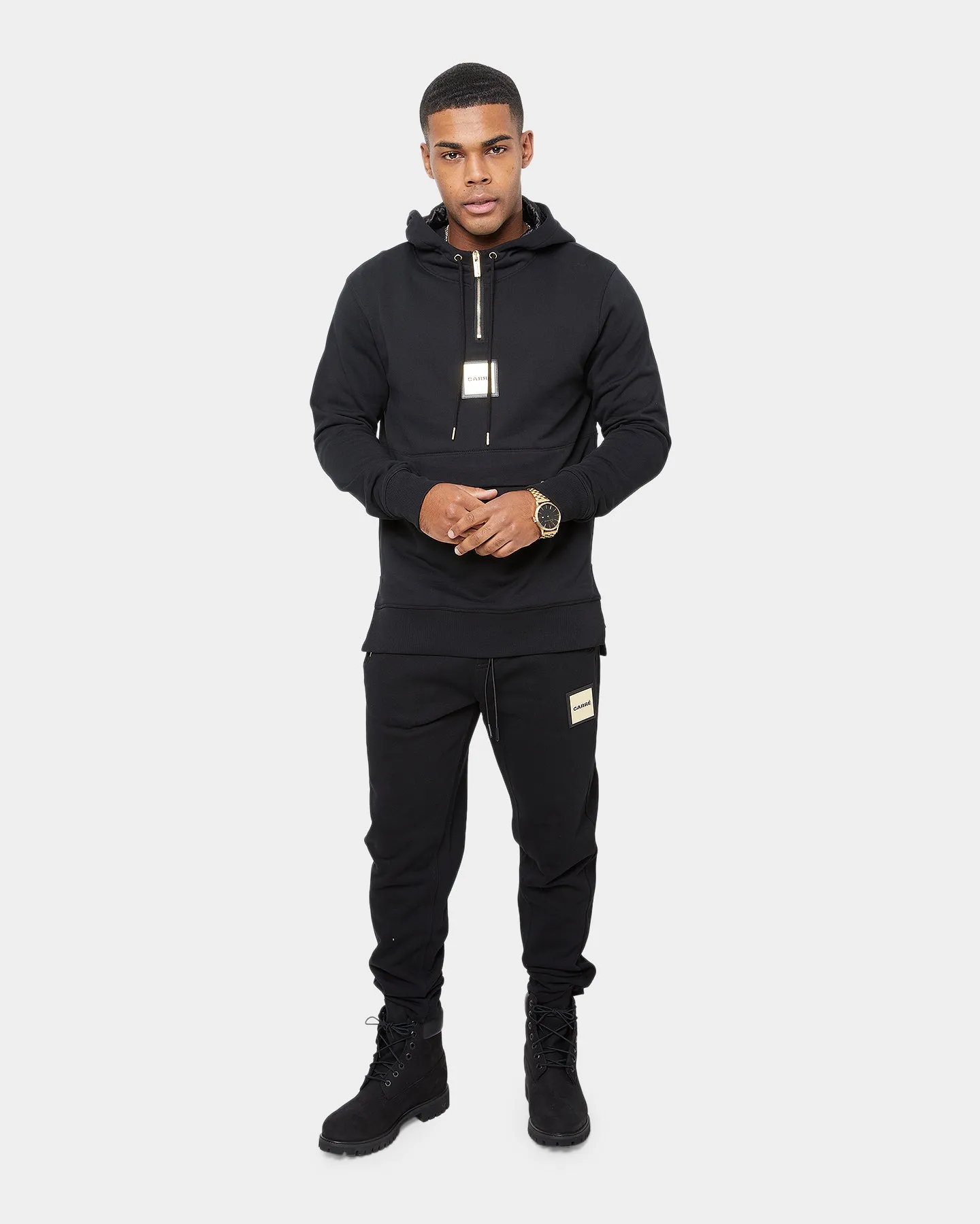 Carré Elite 3/4 Zip Hoodie Black