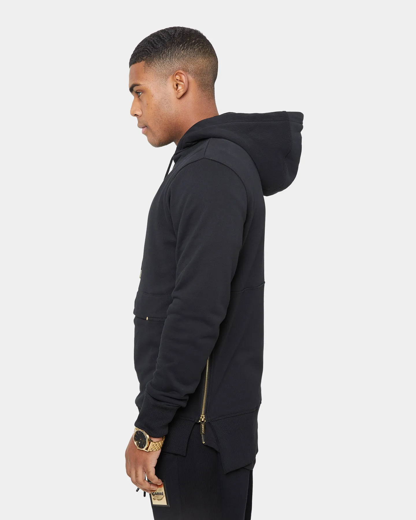 Carré Elite 3/4 Zip Hoodie Black