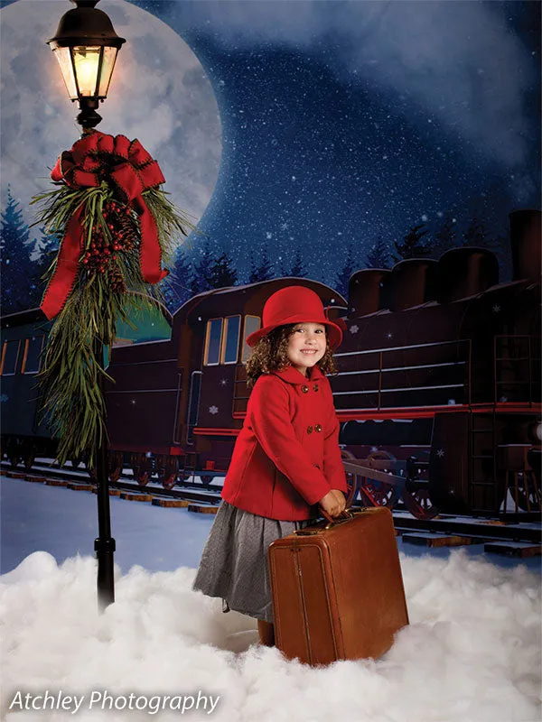 Christmas Express Printed Photography Backdrop