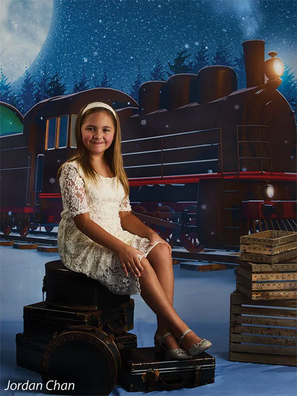 Christmas Express Printed Photography Backdrop