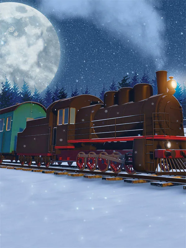 Christmas Express Printed Photography Backdrop