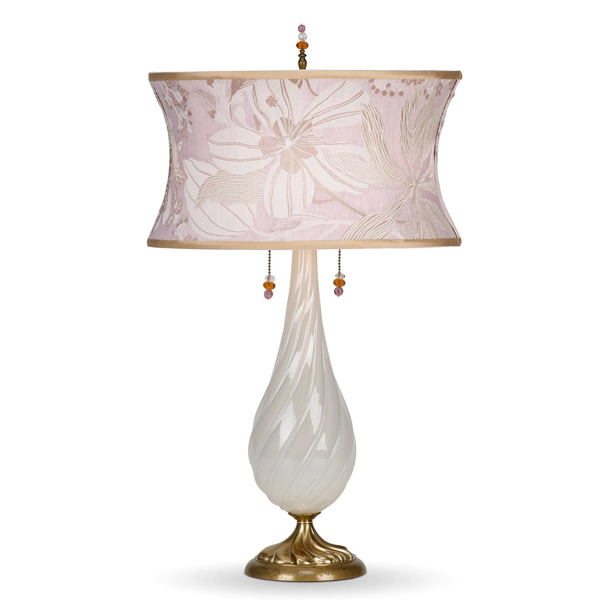 Coco Table Lamp 213k165 by Kinzig Design Colors While Lilac and Gold