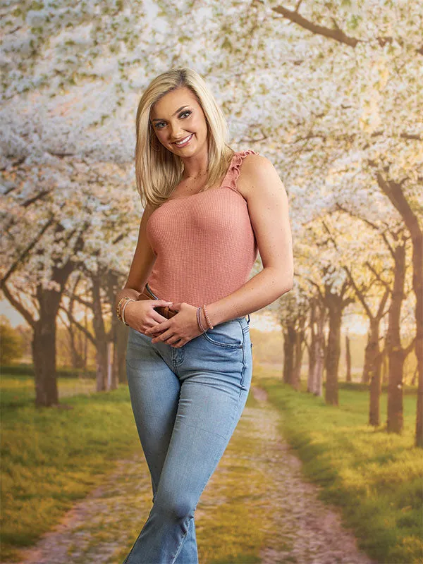 Dogwood Path Printed Photography Backdrop