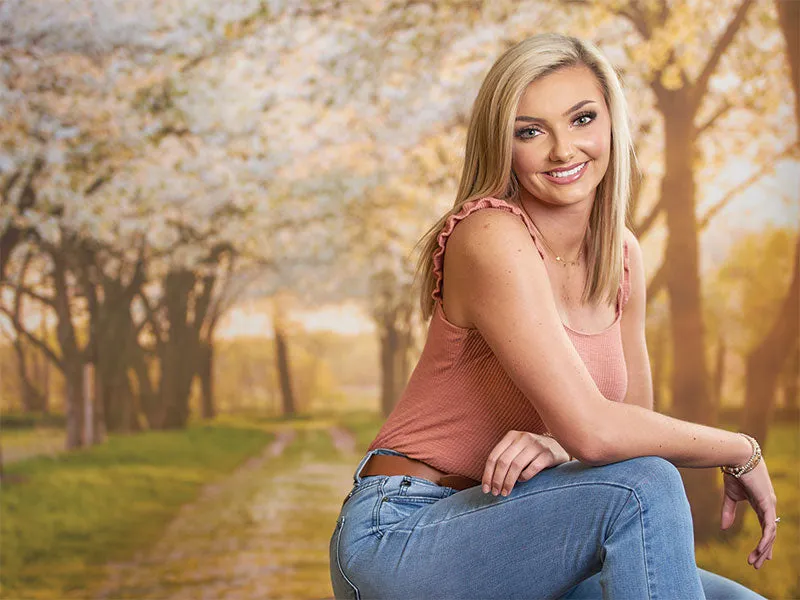 Dogwood Path Printed Photography Backdrop