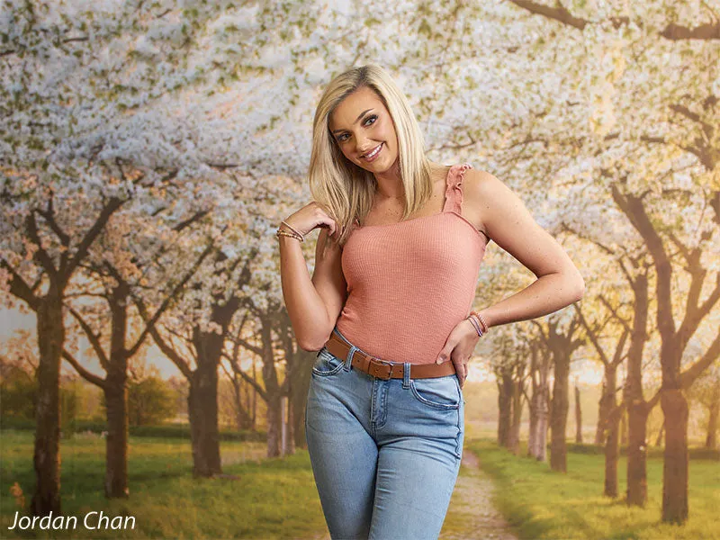 Dogwood Path Printed Photography Backdrop