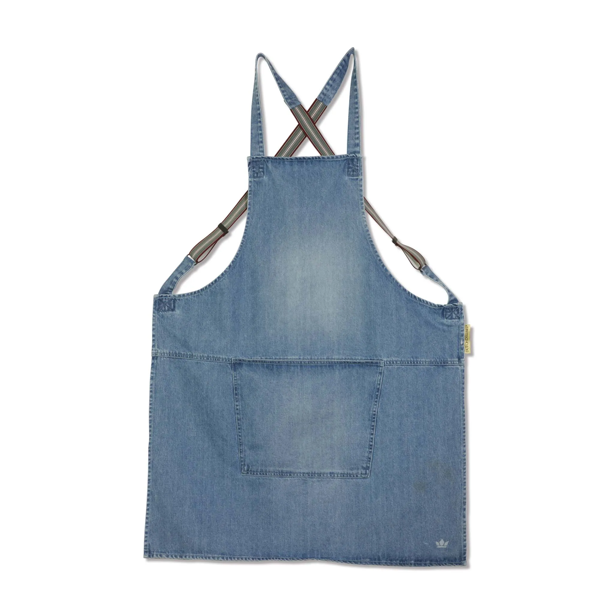 Dutchdeluxes Denim Suspender Apron in Blue