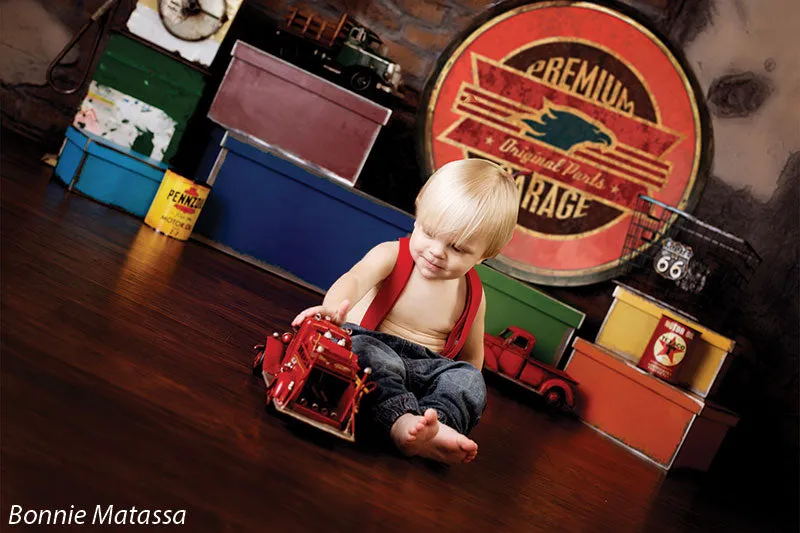 Exposed Brick Wall Route 66 Photography Backdrop - Jump Street 66