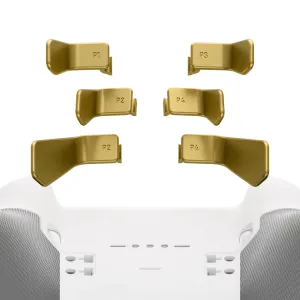 eXtremeRate Metalic Hero Gold 6in1 Replacement Interchangeable Swift Back Paddles for Xbox One Elite & Elite Series 2 Controller - IL603