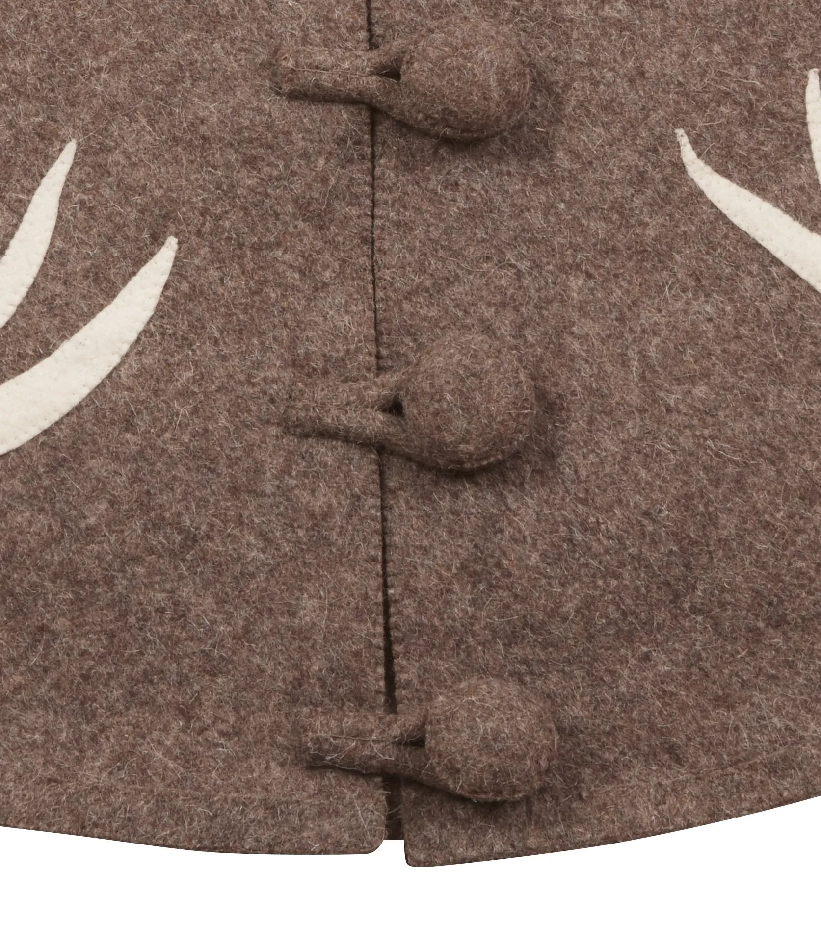 Handmade Felt Christmas Tree Skirt -Antlers on Gray - 60" / 72"