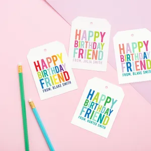 Happy Birthday Friend Gift Tag