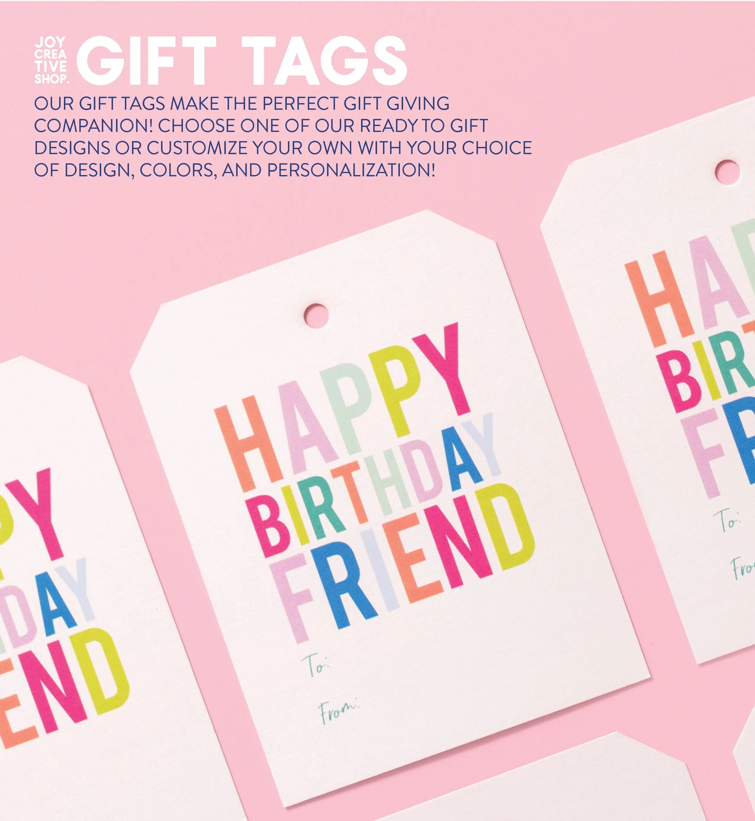 Happy Birthday Friend Gift Tag