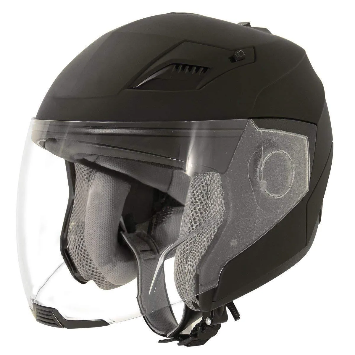 Hawk ST-553-4FB Evolution 2-IN-1 Flat Black Modular Helmet