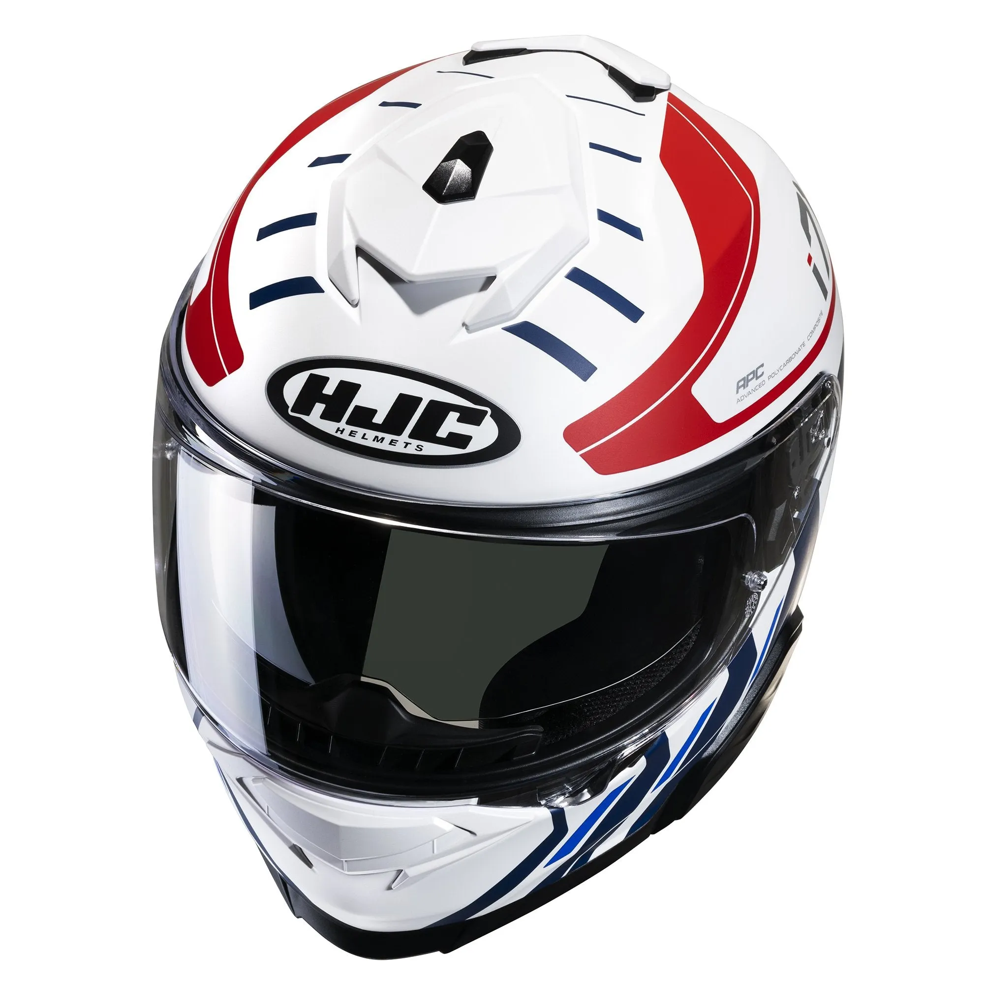 HJC I71 Simo Full Face Motorcycle Helmet - MC21SF White, Red, Blue