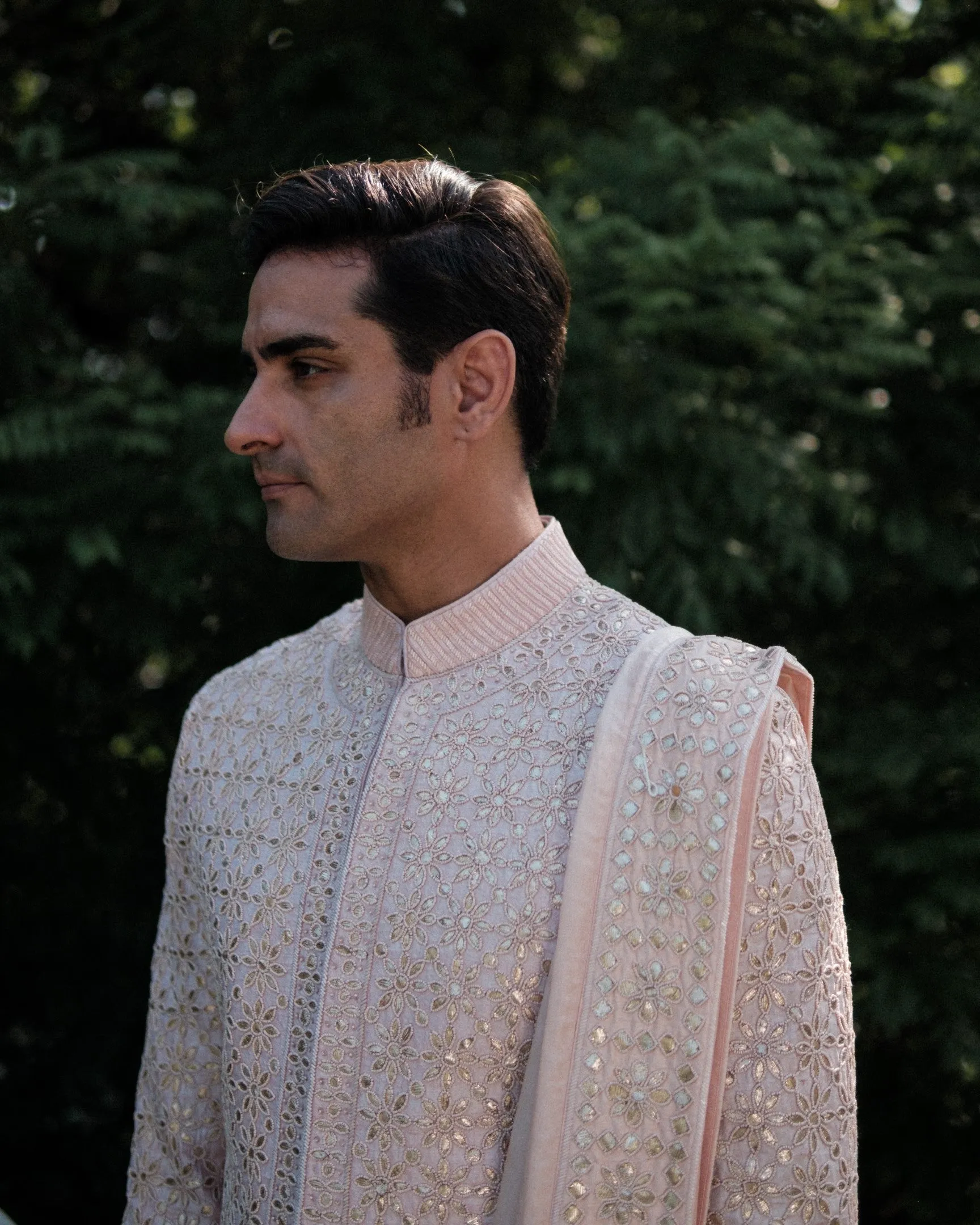 Lattice Henna Sherwani Set