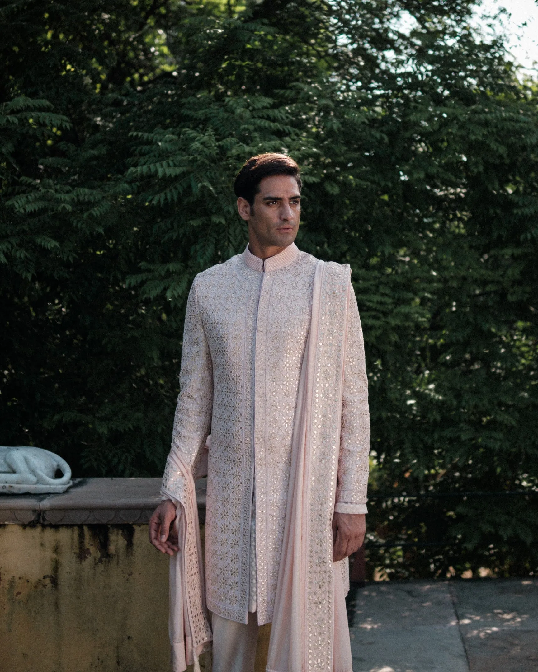 Lattice Henna Sherwani Set