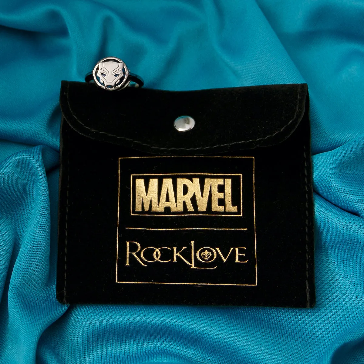 Marvel X RockLove BLACK PANTHER LEGACY Crystal Icon Ring