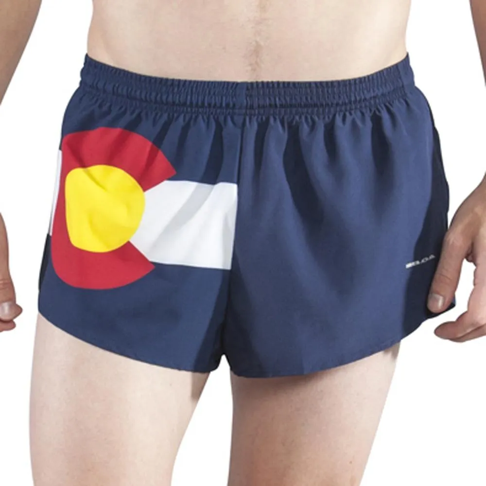 Men's Flag 1" Elite Split Shorts [C] - Colorado