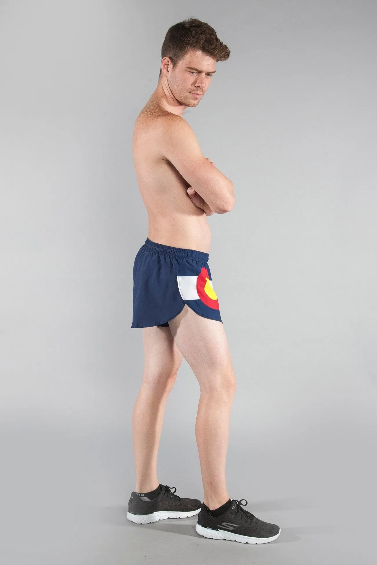 Men's Flag 1" Elite Split Shorts [C] - Colorado