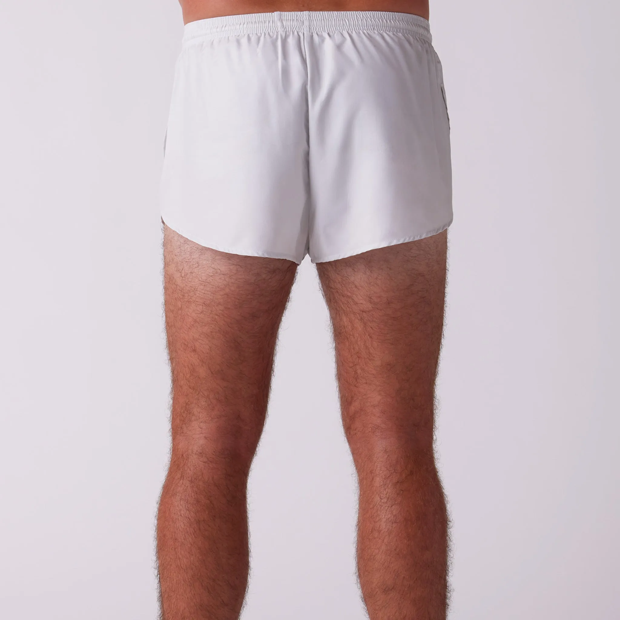 Men's Solid 1" Elite Split Shorts - Vintage White