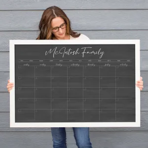 Monthly Framed Chalkboard Calendar | Horizontal Pennington