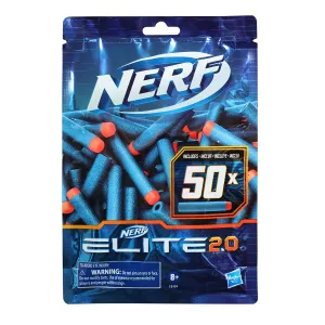 Nerf Elite 2.0 50-Dart Refill Pack, 50 Official Nerf Elite 2.0 Foam Darts,Compatible with All Nerf Blasters That Use Elite Darts