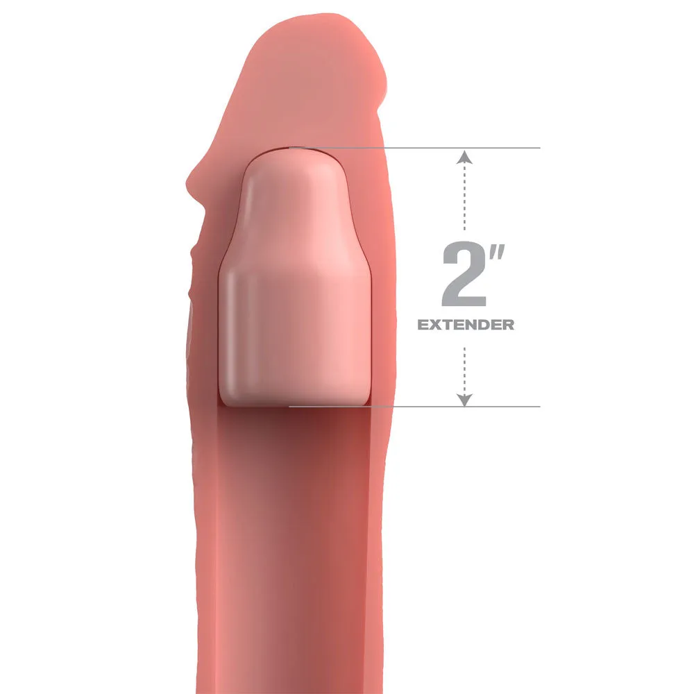 Pipedream Fantasy X-Tensions Elite 2 Inch Silicone X-Tension with Strap - Light