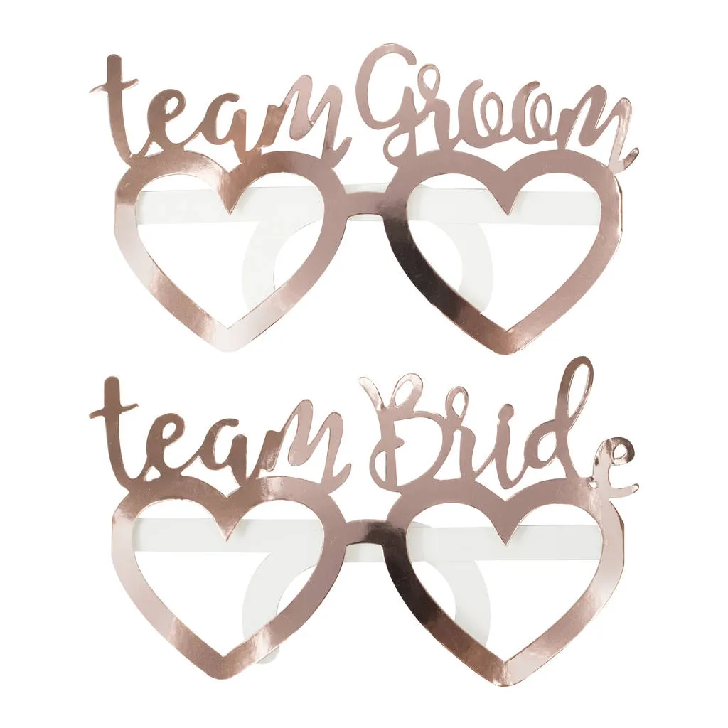 "Beautiful Botanics" Team Bride & Team Groom Fun Glasses