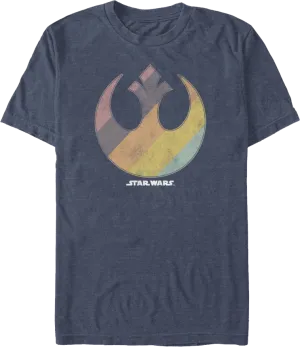 Rainbow Rebel Alliance Logo Star Wars T-Shirt