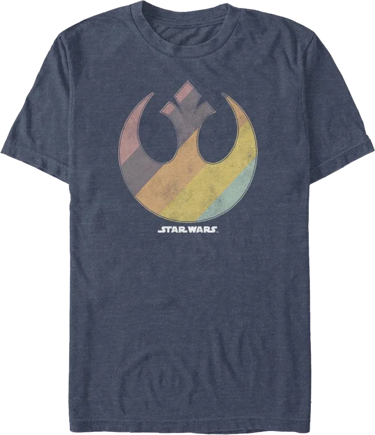 Rainbow Rebel Alliance Logo Star Wars T-Shirt